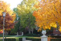 Noyes Lab in the fall