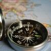 picture of a compass on a map