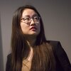 A student gives a presentation