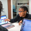 Student advising on a computer