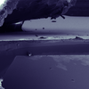 Apocalypse within serenity.  Presented here is a color-corrected scanning electron micrograph of a multilayered semiconductor thin film with carbon tape used to minimize charging effects. Layered film looks like a peaceful ocean surface reflecting serene sky, juxtaposed against the explosion of rugged carbon tape structure.  Author: Aastha Sharma, Vura-Weis Lab, Department of Chemistry