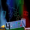 Music of Molecules - Shown is an artistic rendering of an organic transistor device and the various polymorphic structures of 2DQTT-o-B. Much like pressing different notes on a piano, the many diverse crystal structures exhibited by 2DQTT-o-B allow for tuning the device electronic properties by 5 orders of magnitude. By: Daniel Davies, Diao Lab, Chemical and Biomolecular Engineering
