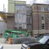 East side view of new addition